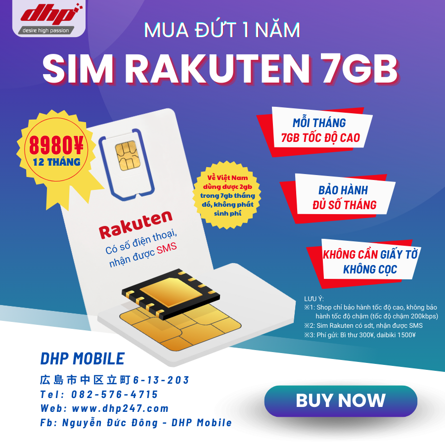 Rakuten 7Gb 12 tháng
