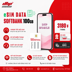 Sim Data SoftBank - 100GB Cước Tháng