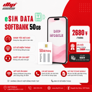 Sim Data SoftBank - 50GB Cước Tháng