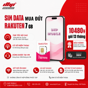 Sim Data Rakuten - 7GB/Tháng | Dùng 13 Tháng